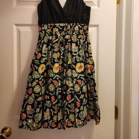 NEW Anthropoligie Maeve Polynesian Islands Dress Tiki Size 0 - Picture 9 of 9